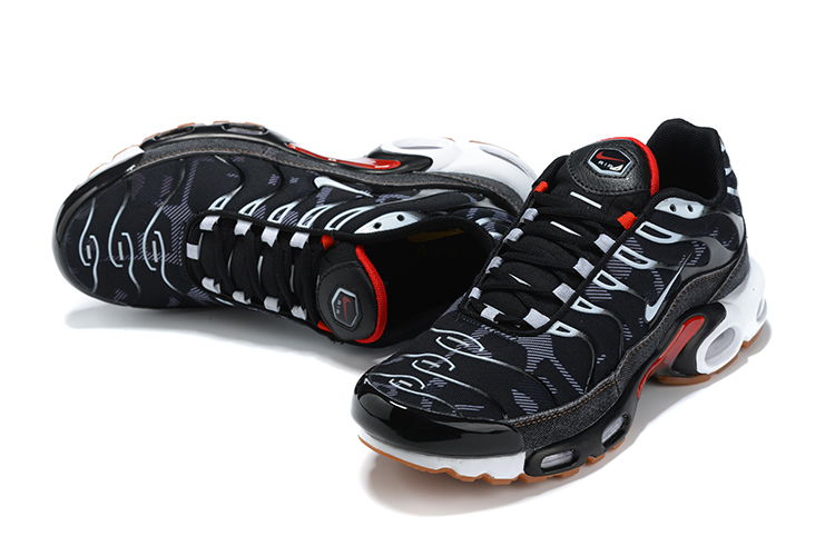 Nike Air Max Plus Black White Red Shoes - Click Image to Close